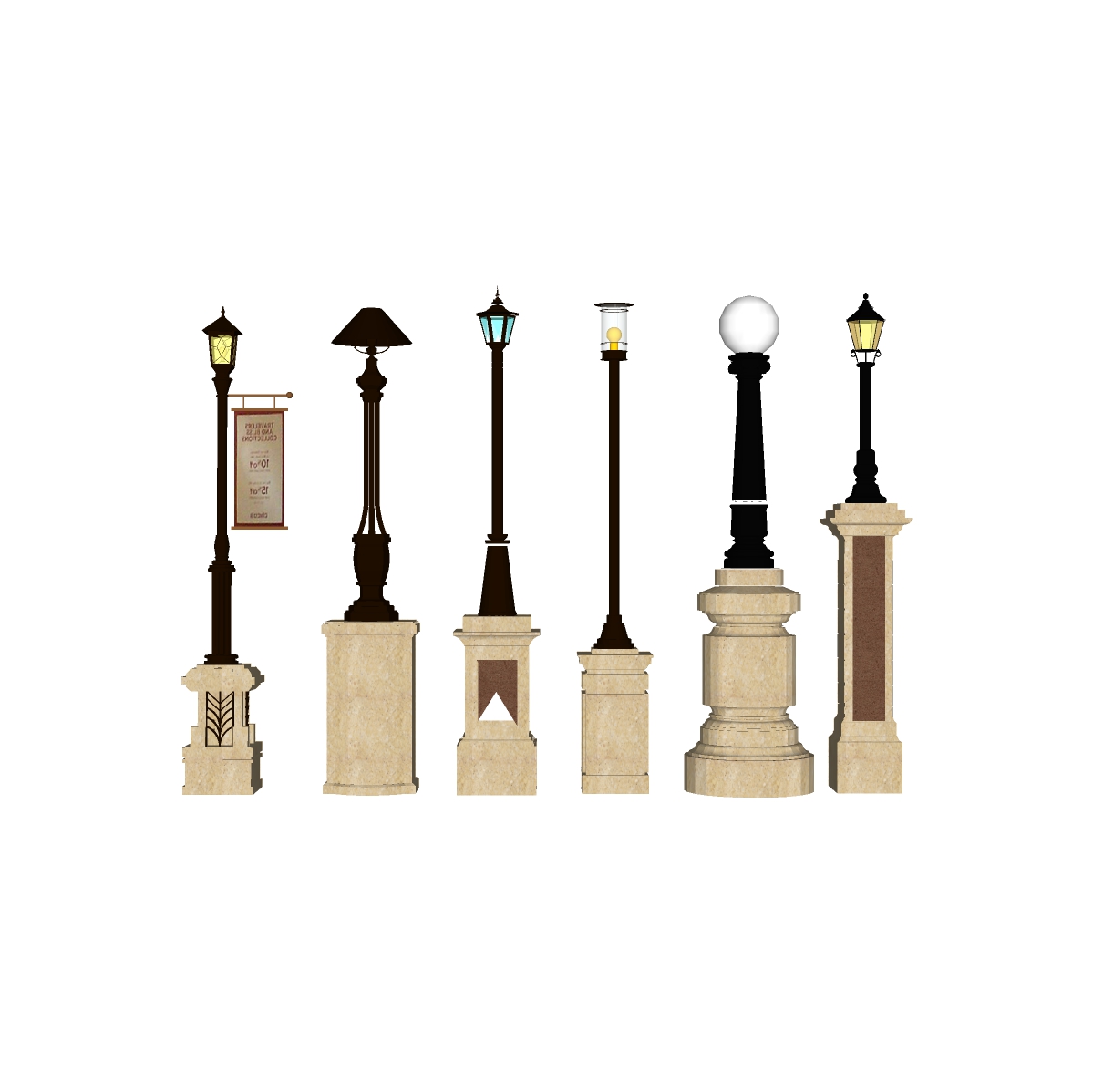 2. Tải miễn phí mô hình đèn sân vườn sketchup