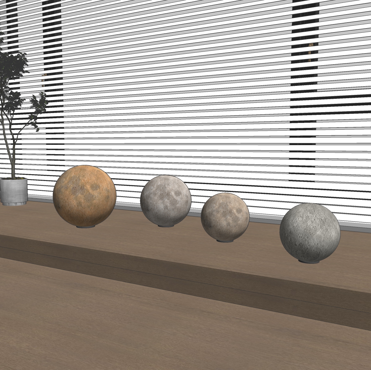 26. Đèn trang trí hình mặt trăng file sketchup miễn phí