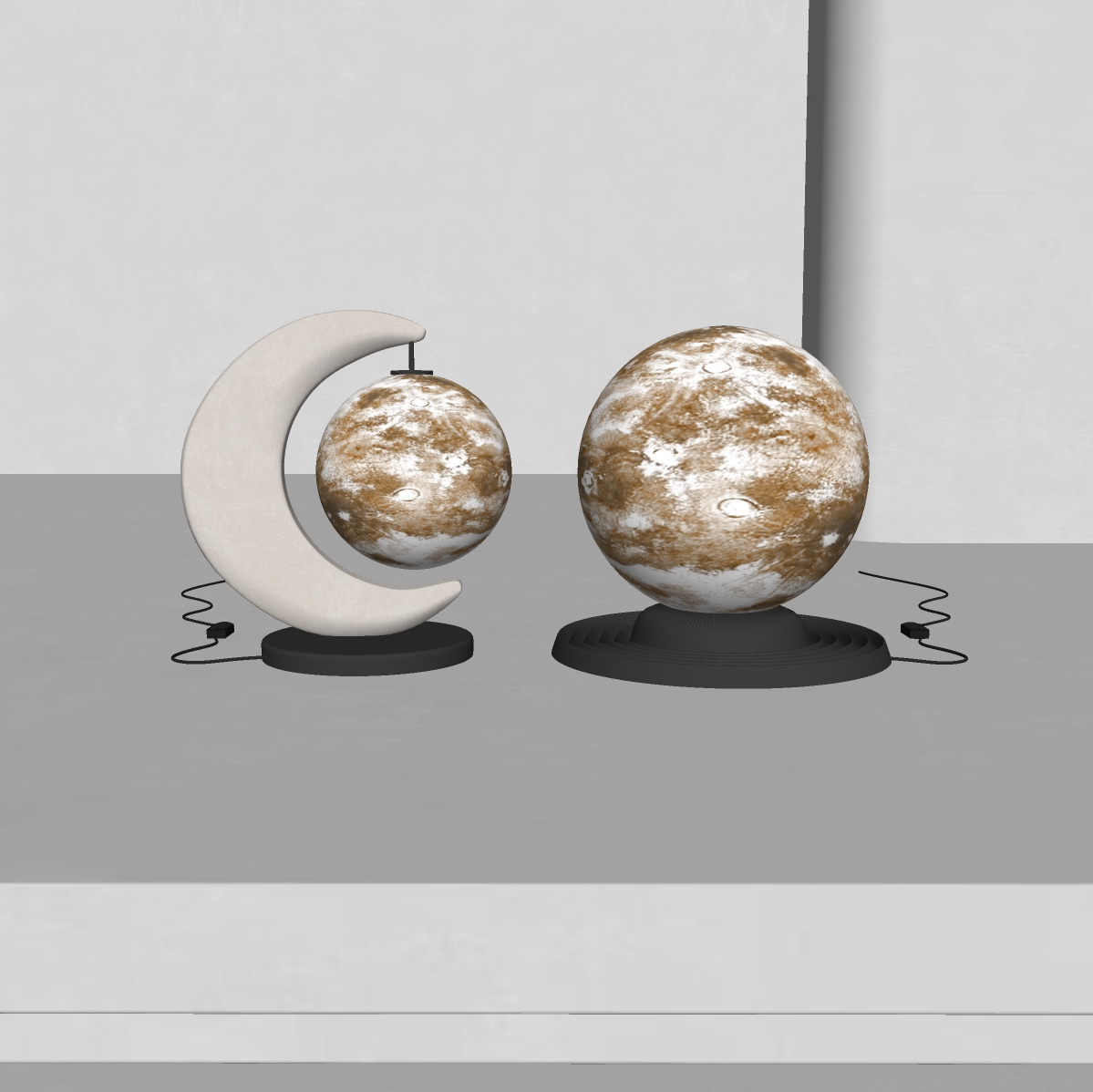 29. Đèn trang trí hình trăng độc đáo file sketchup