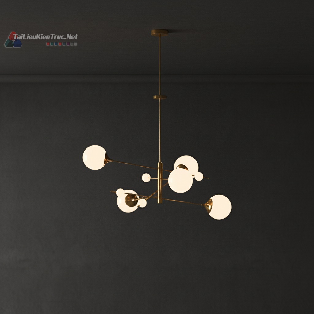 3. Đèn thả hiện đại file sketchup miễn phí