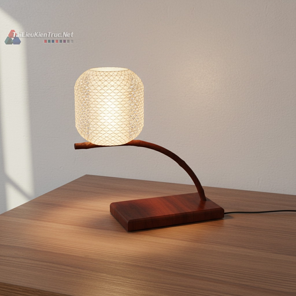 12. Đèn bàn truyền thống phong cách Trung Hoa tải miễn phí
