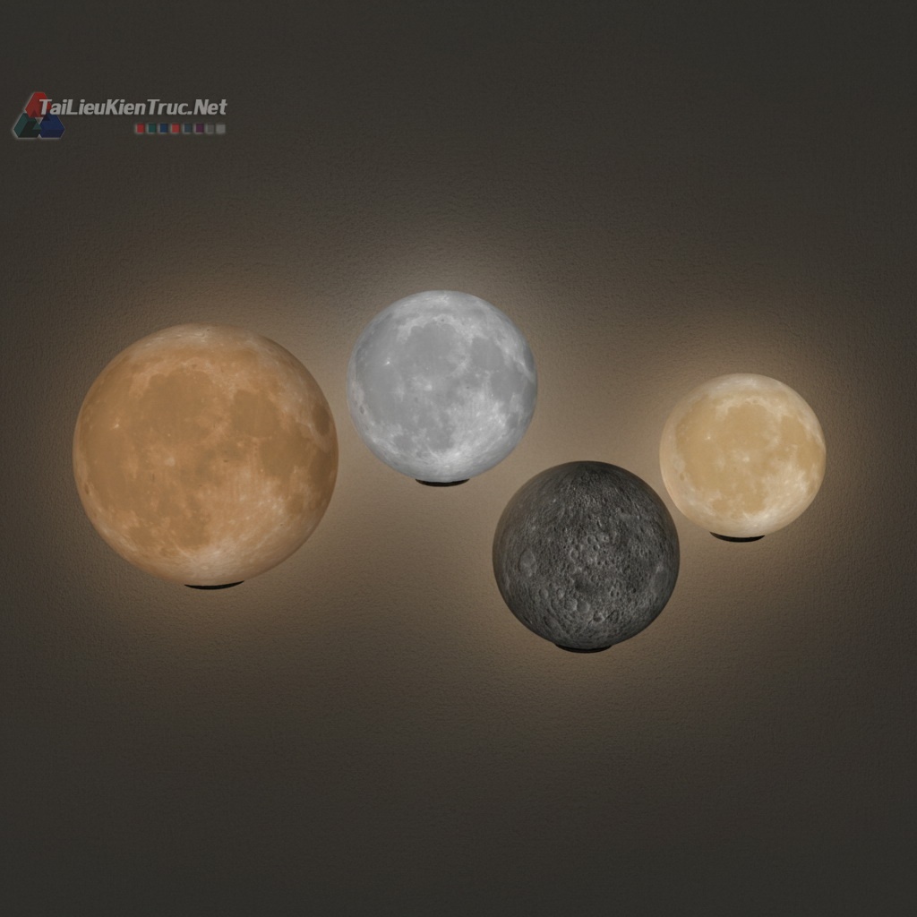 19. Đèn mặt trăng sketchup model miễn phí