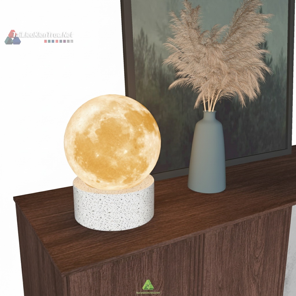 20. Tải miễn phí đèn bàn hình cầu sketchup