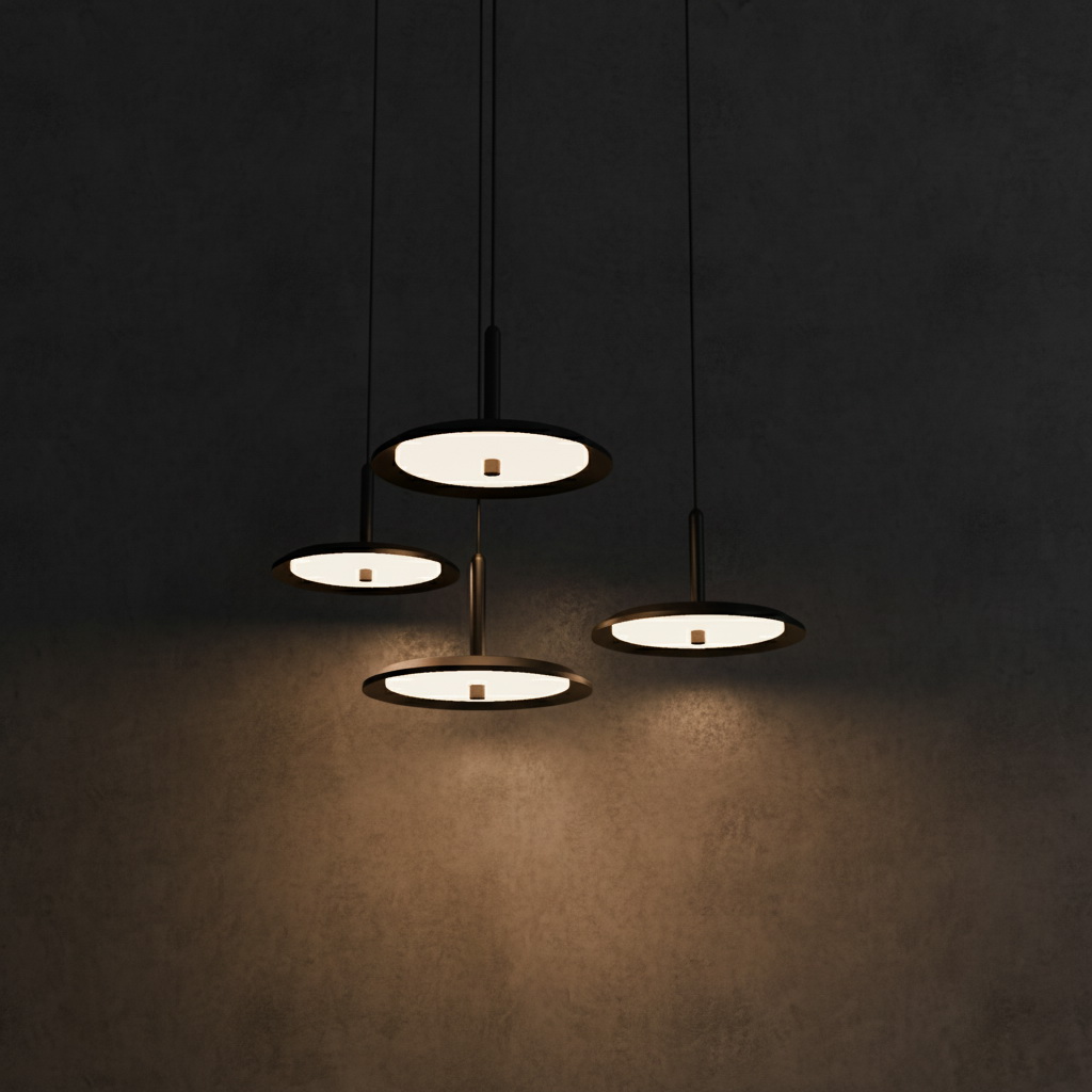 25. Đèn thả hiện đại sketchup