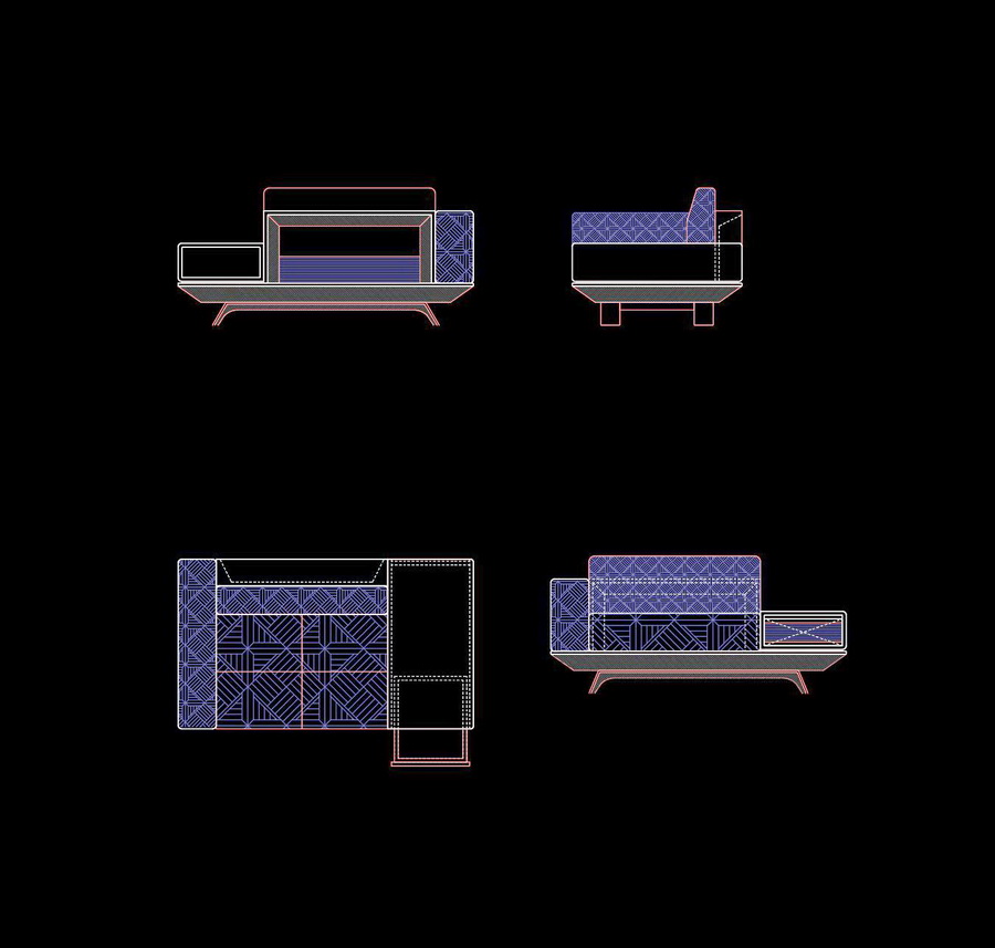 68. Bản vẽ chi tiết sofa đơn gỗ tự nhiên miễn phí