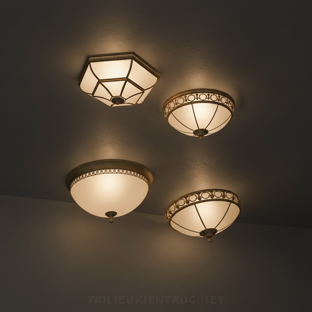 27. Model sketchup đèn trần tân cổ điển