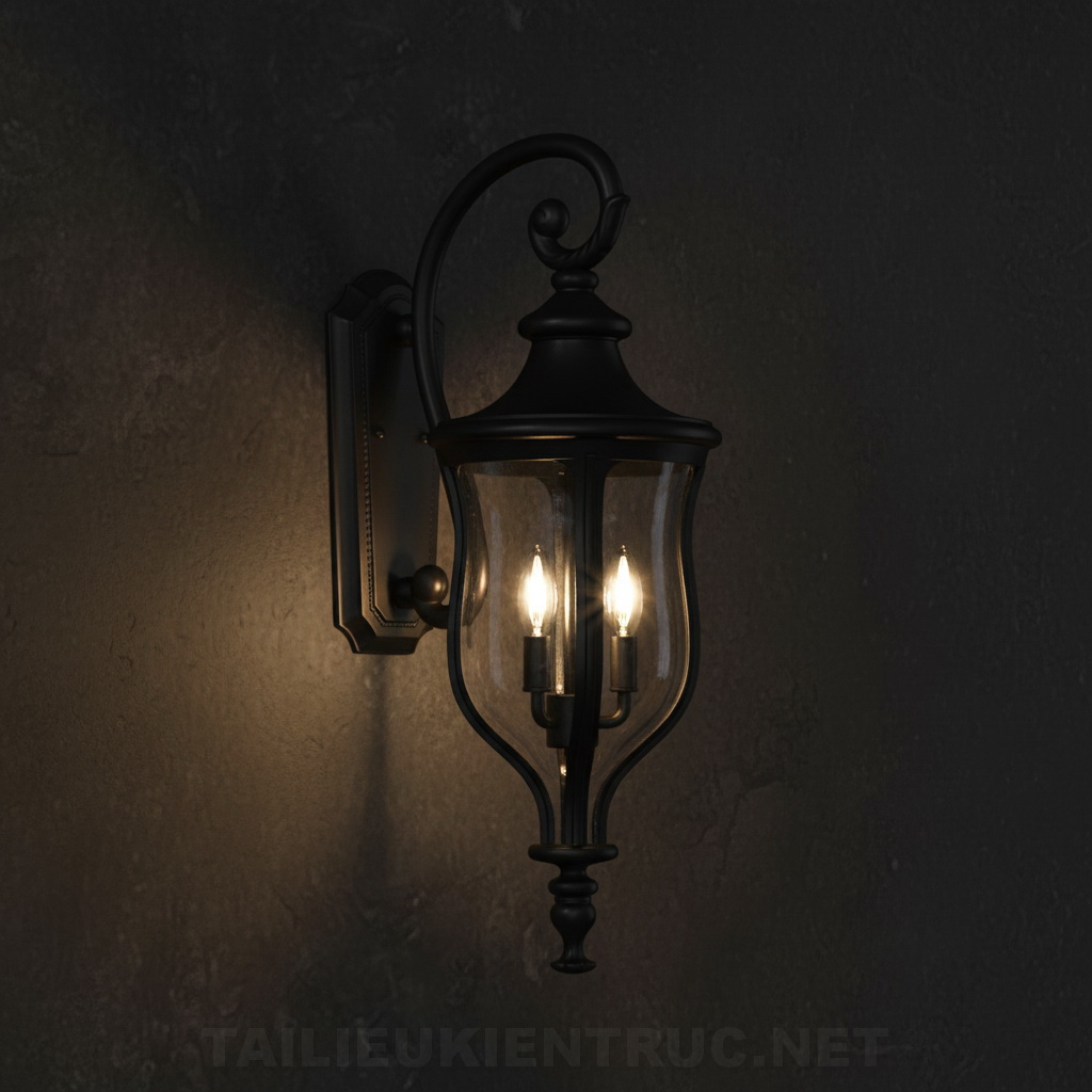 9. Đèn tường sketchup tân cổ điển miễn phí