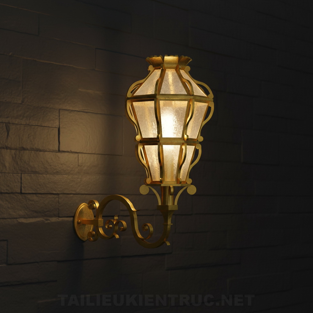 17. Đèn tường tân cổ điển file sketchup