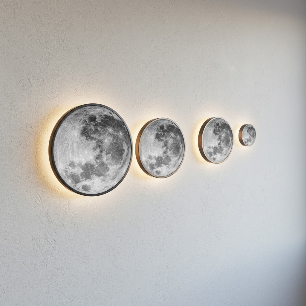 27. Đèn mặt trăng treo tường file sketchup miễn phí