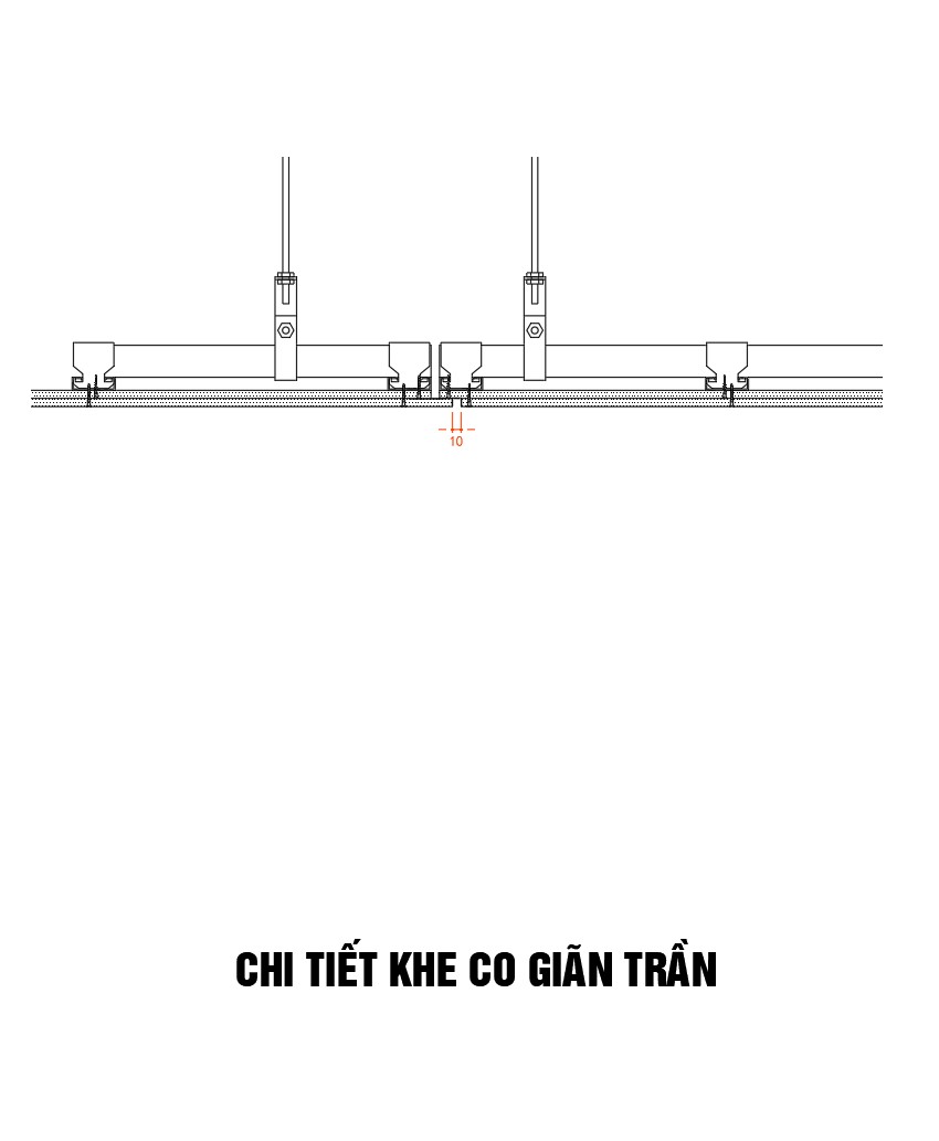 11. Chi tiết khe co giãn trần thạch cao