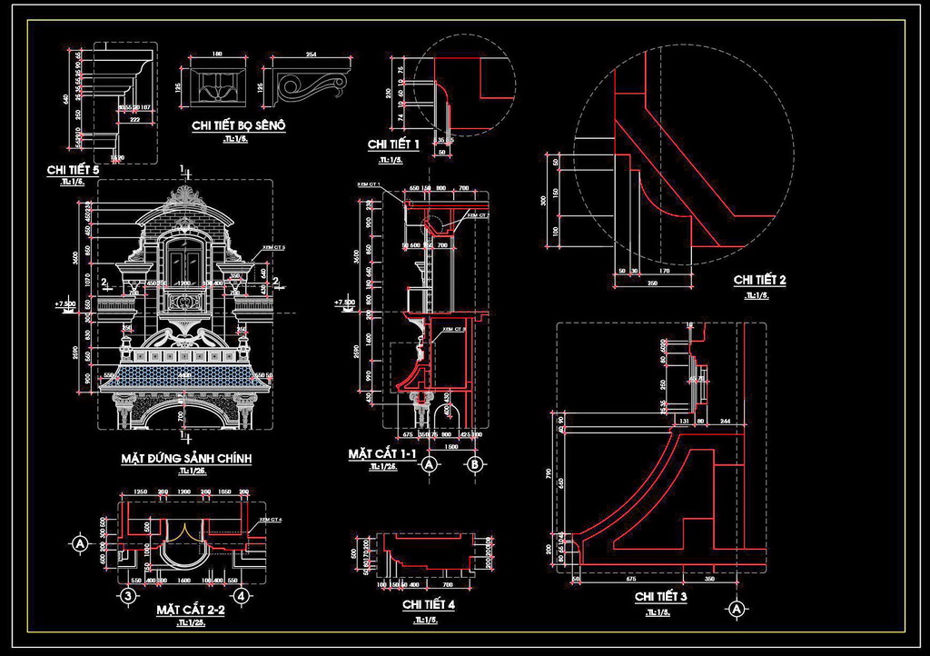44. Chi tiết sảnh tân cổ điển
