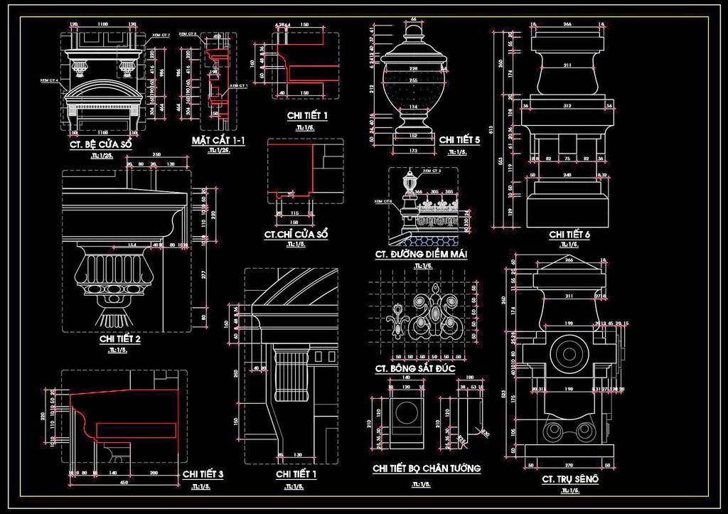 45. Các chi tiết kiến trúc tân cổ điển