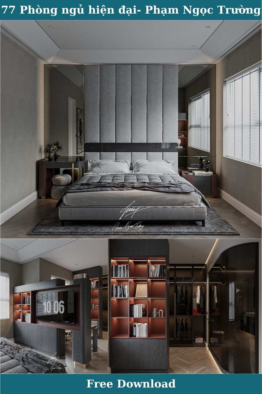 77. File 3ds max phòng ngủ hiện đại bởi Phạm Ngọc Trường