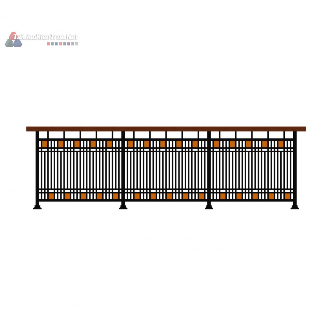 112. Model sketchup lan can sắt đơn giản tải miễn phí