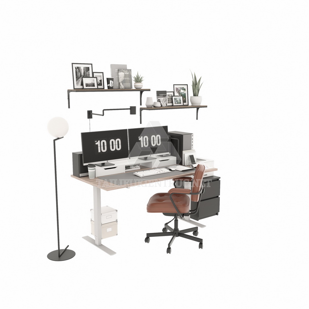 15. Bàn học bàn làm việc hiện đại tải miễn phí file sketchup