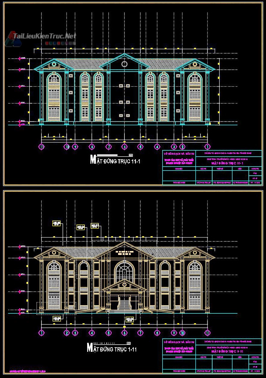 Hồ sơ thiết kế thi công Ủy Ban nhân dân Xã 3 tầng diện tích 12.6x35.6m mẫu 11 (đầy đủ kiến trúc, kết cấu, điện nước, PCCC, dự toán)
