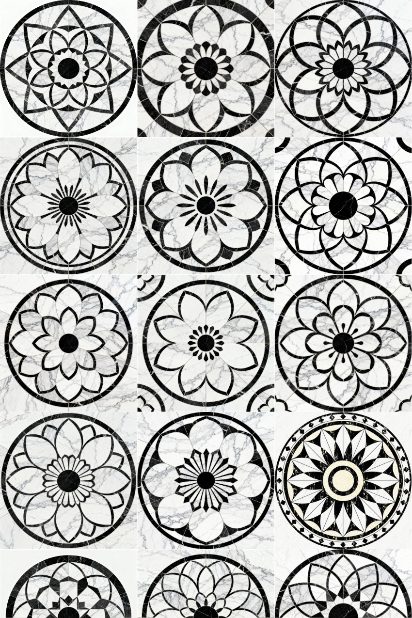 24. map gạch thảm đen trắng chất lượng cao 4k