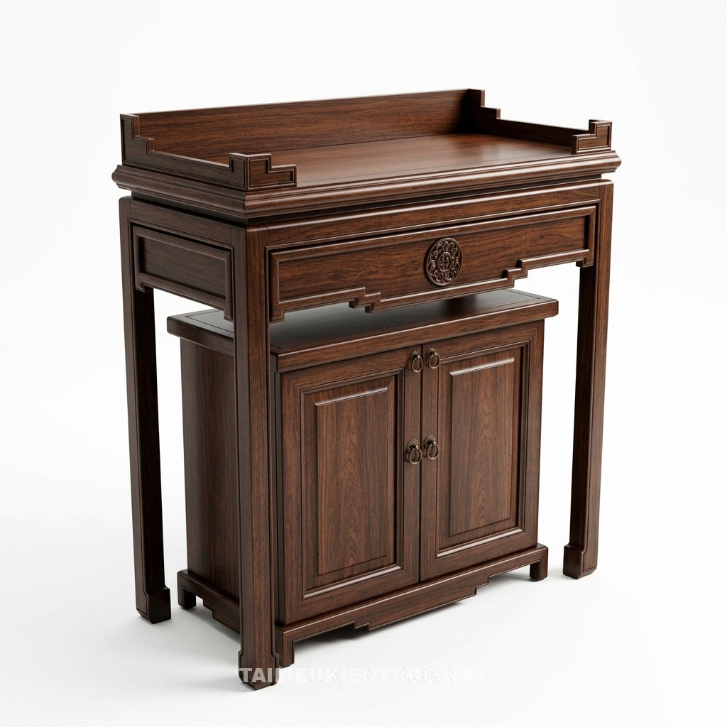 53. File sketchup bàn thờ và tủ thờ