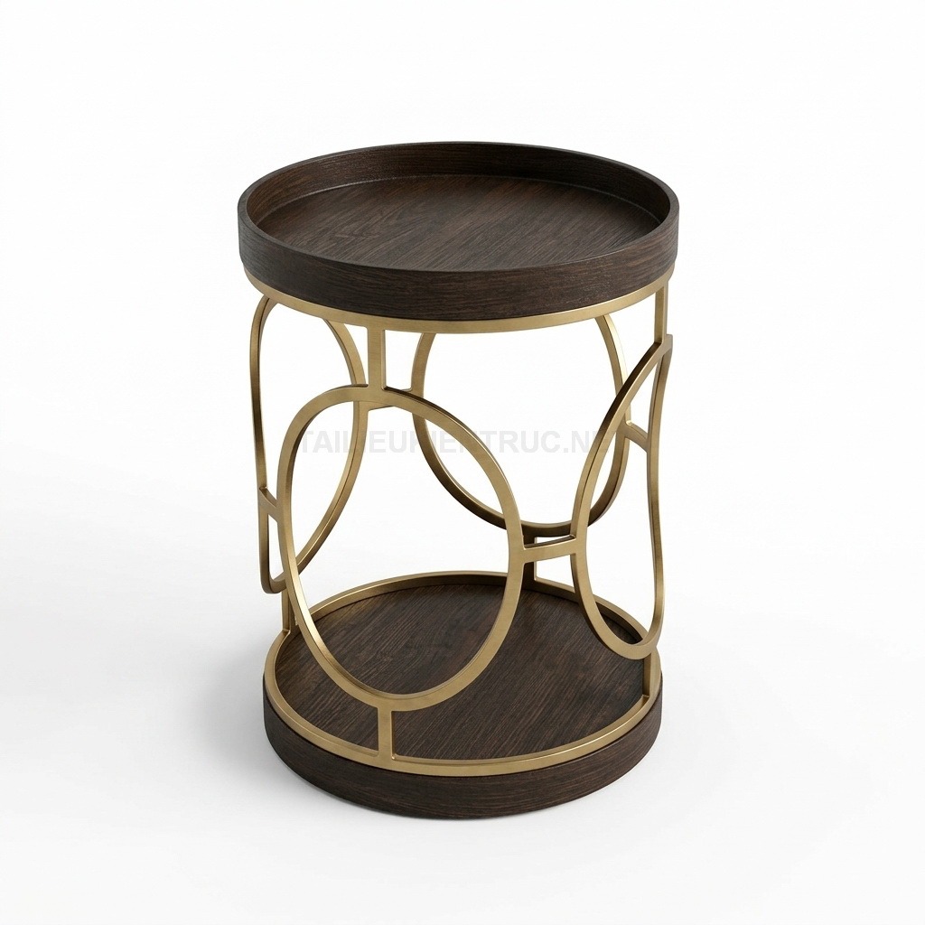 19. Sketchup model bàn cạnh tròn sang trọng