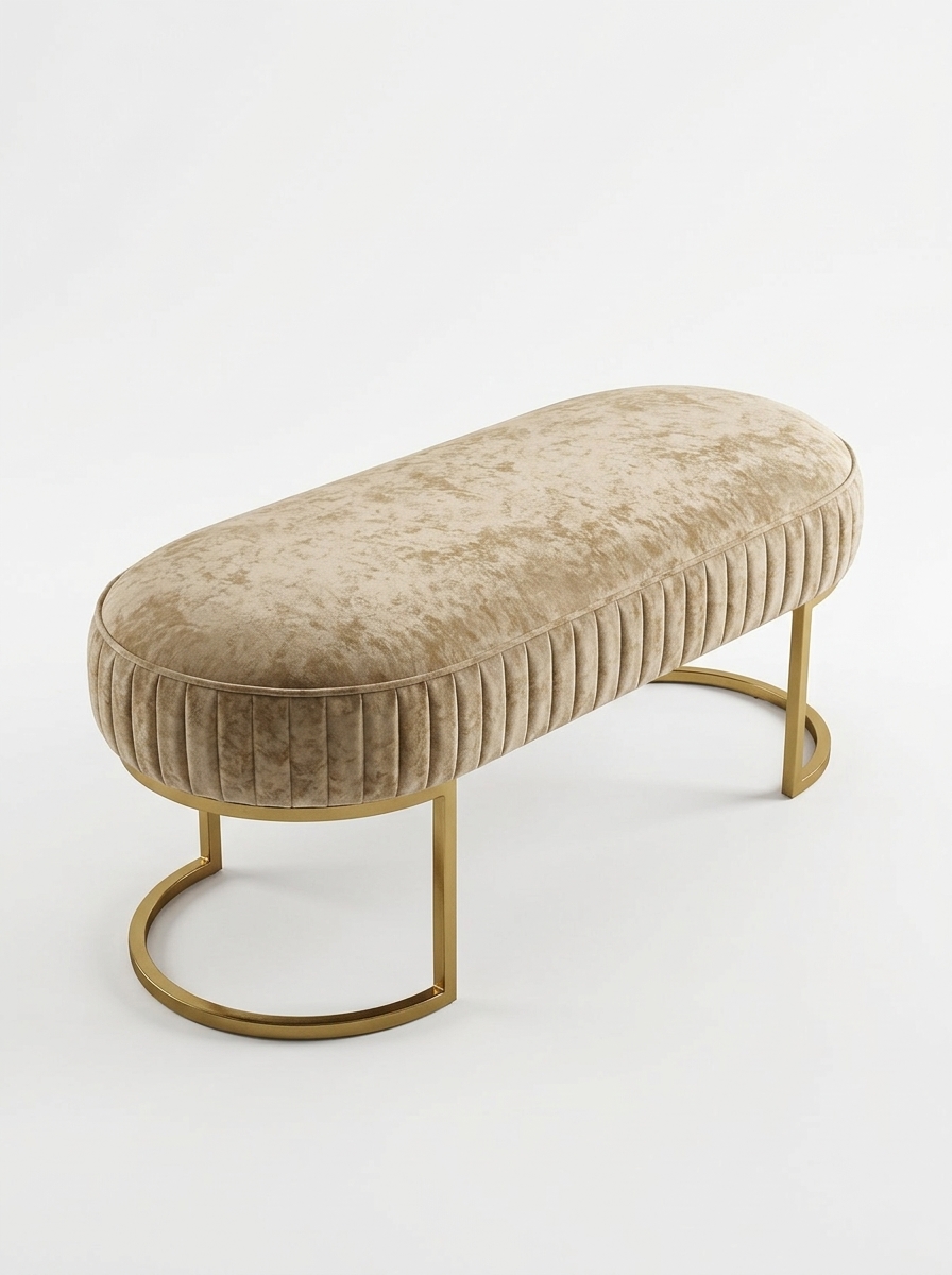 329. Ghế sofa bench tân cổ điển xếp ly file sketchup