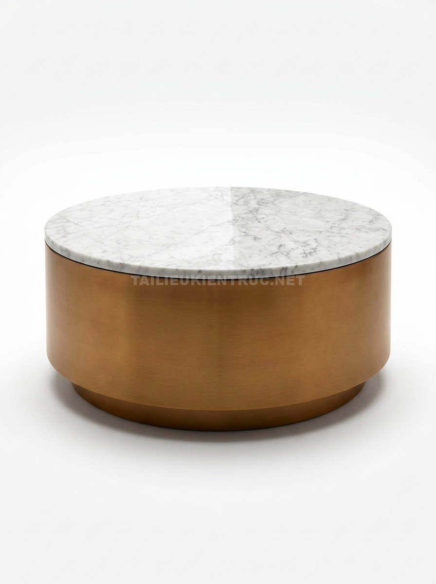 53. Sketchup model bàn trà tròn mặt đá tải miễn phí