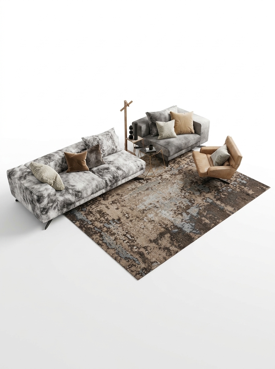 333. Bộ Sofa hiện đại phối da và nỉ cao cấp - Full set phòng khách