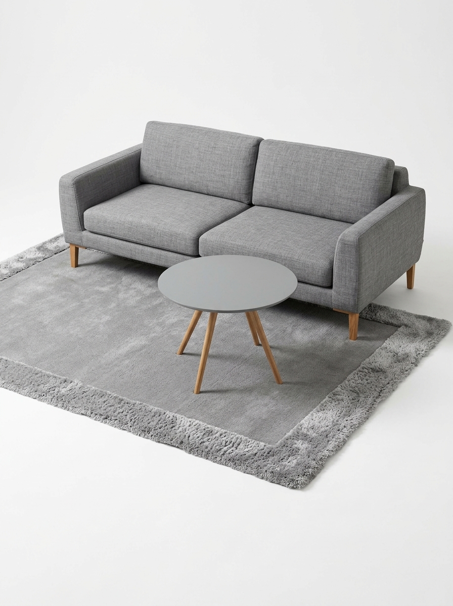 337. Bộ Sofa băng 2 chỗ tối giản màu xám Model SketchUp