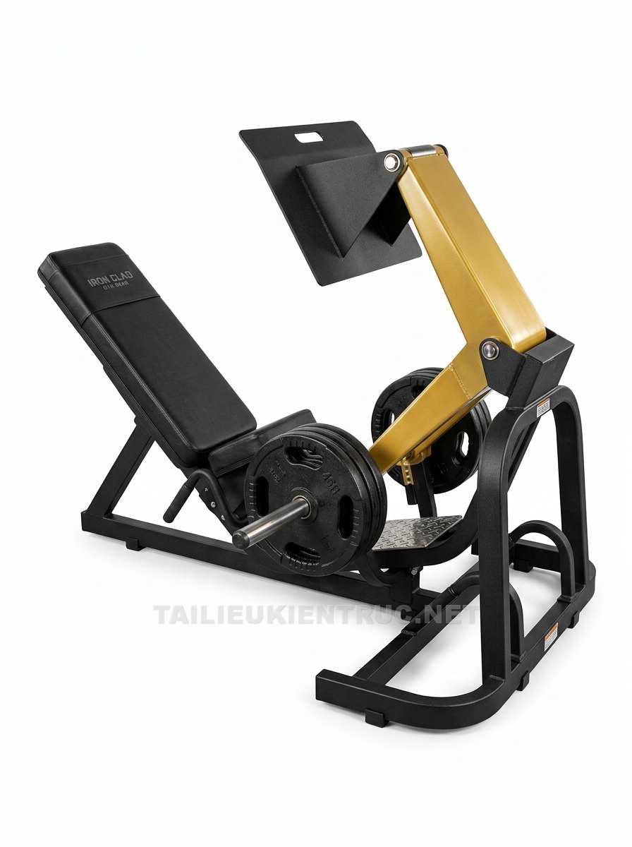 29. Sketchup model Máy đạp đùi Leg Press tạ miếng
