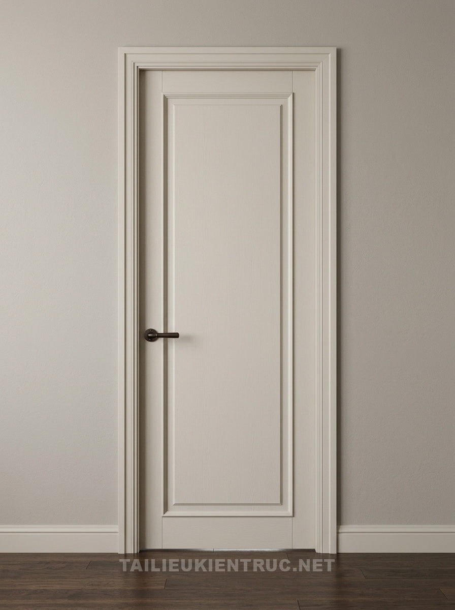 150. Sketchup model cửa đi gỗ mà trắng