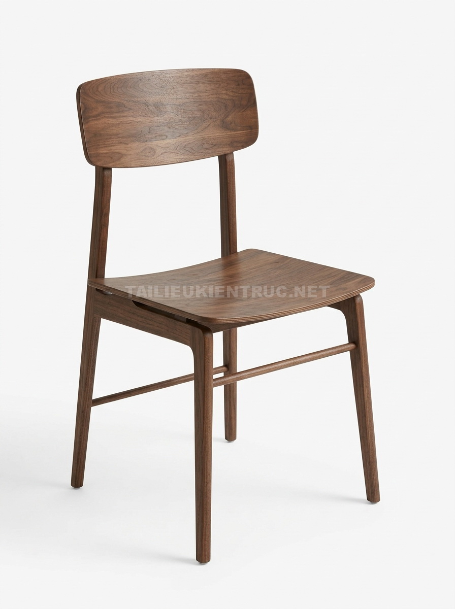 214. Model sketchup Ghế ăn gỗ hiện đại thiết kế thanh lịch