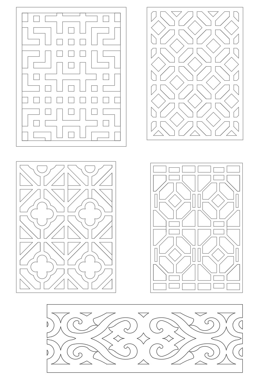 3. Tổng hợp file AutoCAD vách ngăn CNC miễn phí