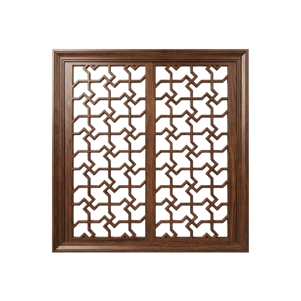 24. Model Sketchup Cửa Sổ Gỗ Chạm Khắc Kiểu Cổ