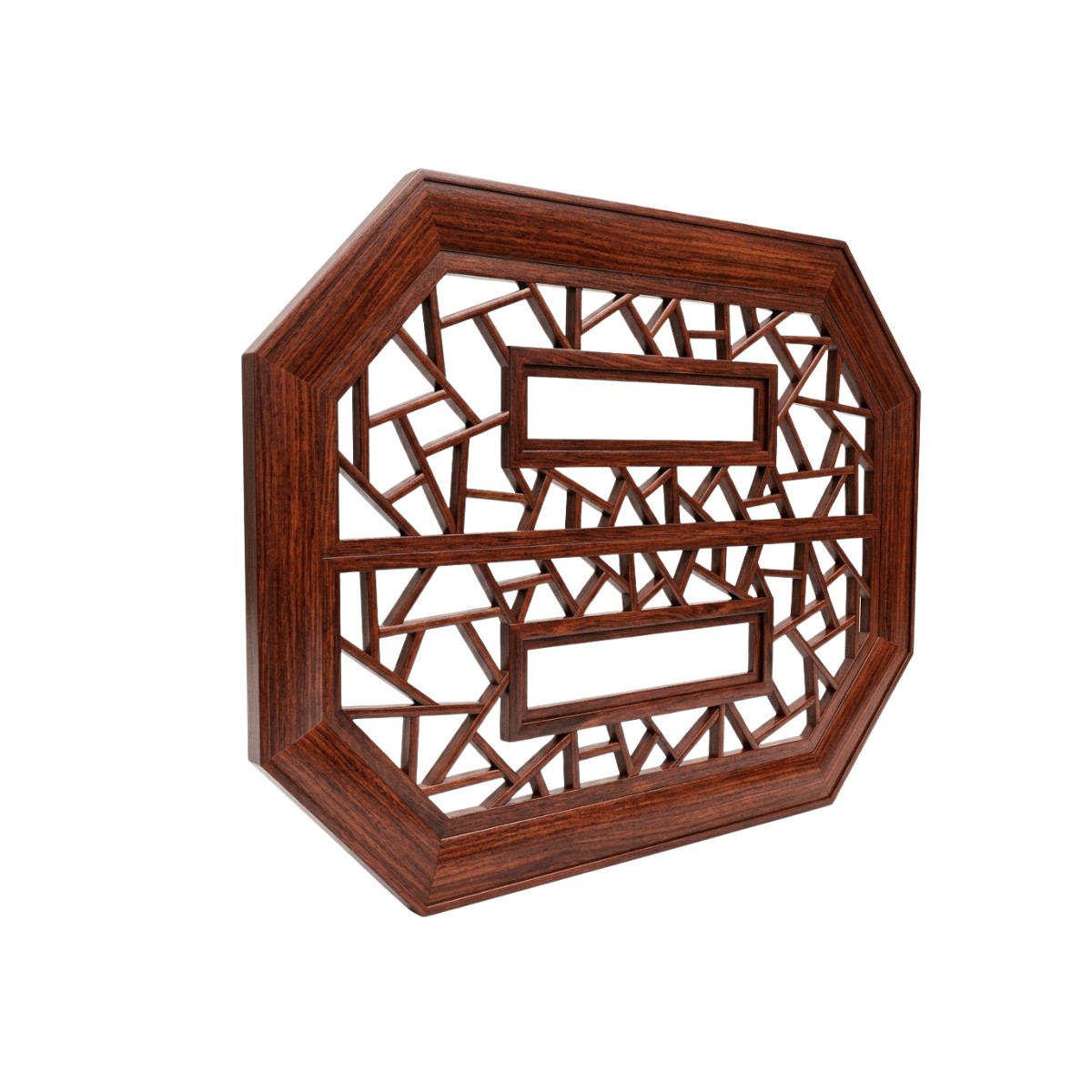 26. Model Sketchup Khung cửa gỗ bát giác họa tiết truyền thống Á Đông