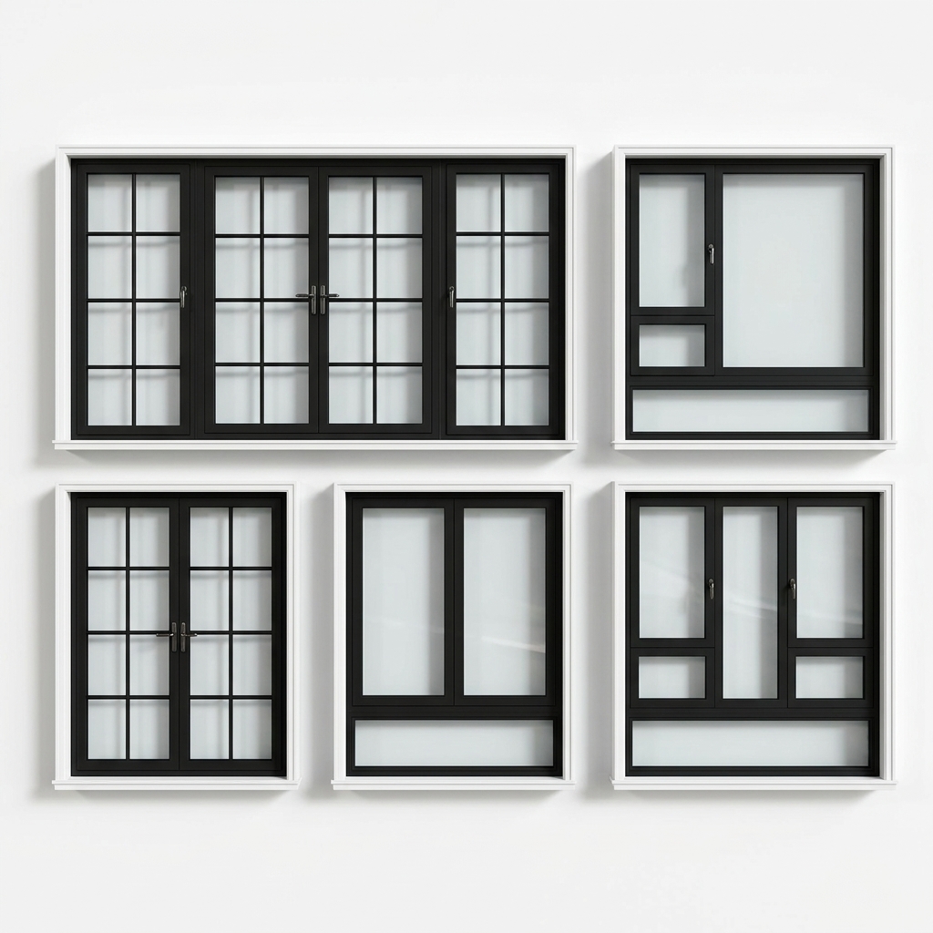 7. Tổng hợp model sketchup các loại cửa sổ nhôm kính