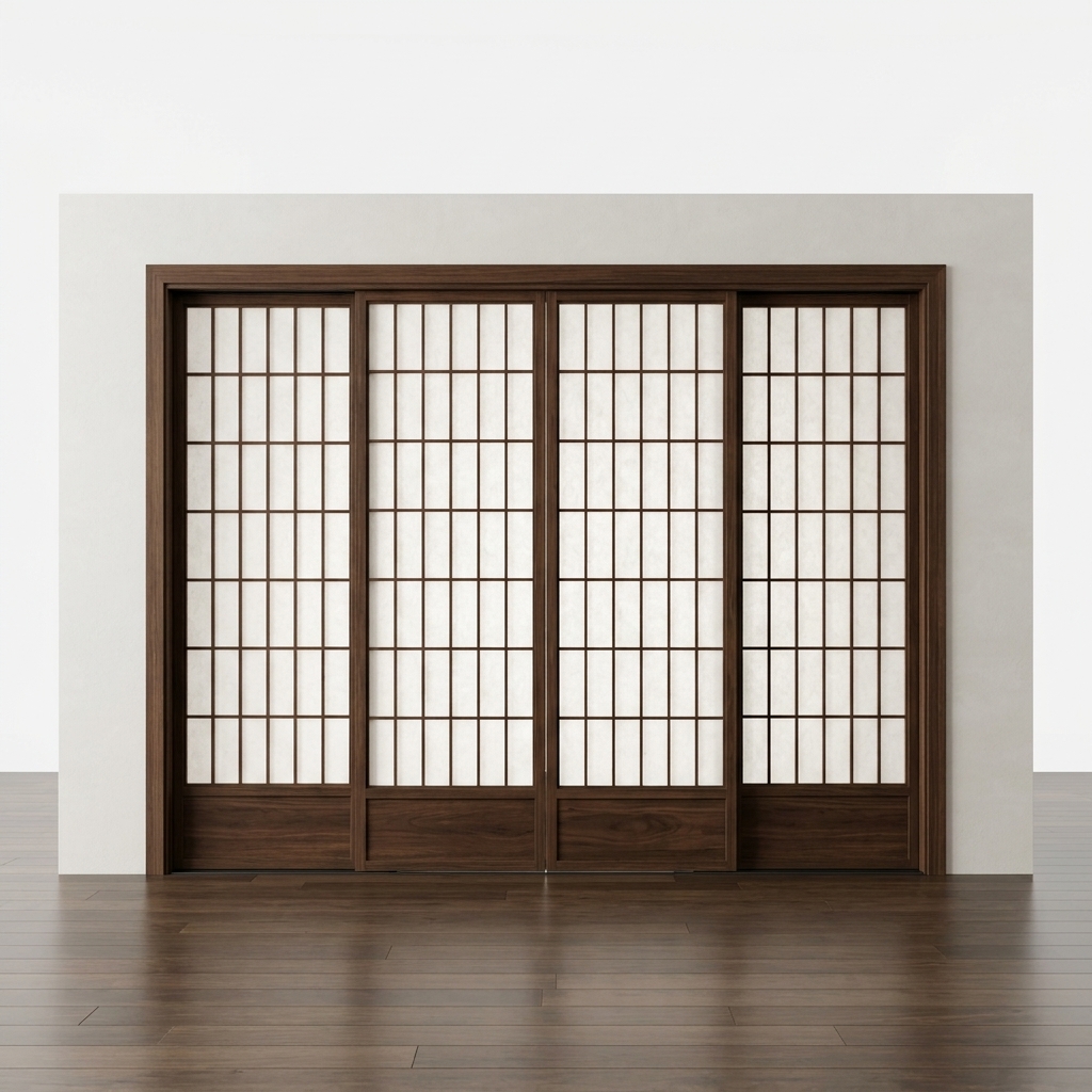 169. Tải miễn phí mô hình Cửa trượt Shoji kiểu Nhật cho SketchUp