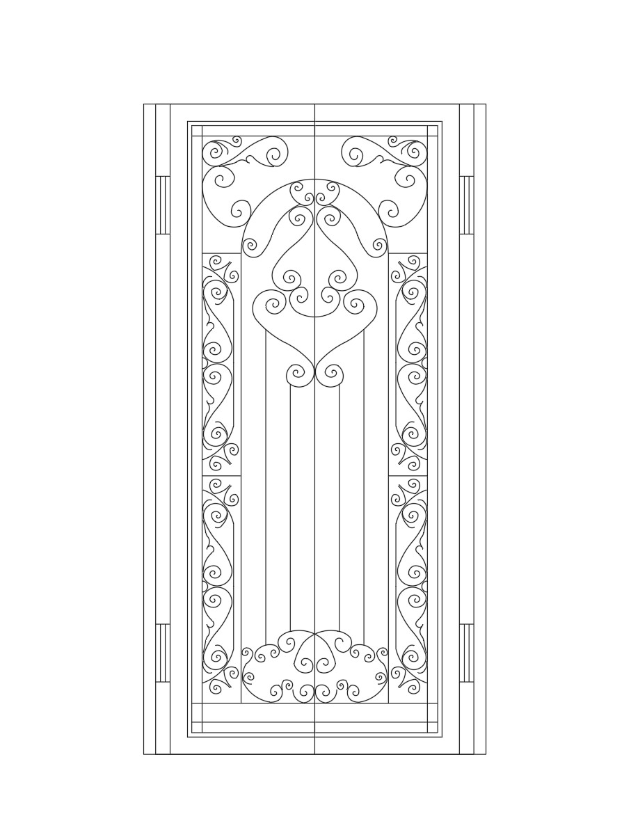 21. Bản vẽ mặt đứng cổng miễn phí