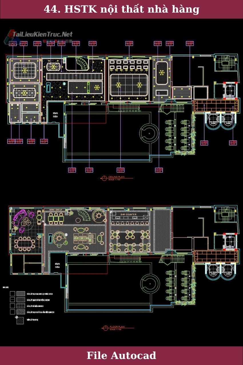 44. Hồ sơ thiết kế nội thất nhà hàng