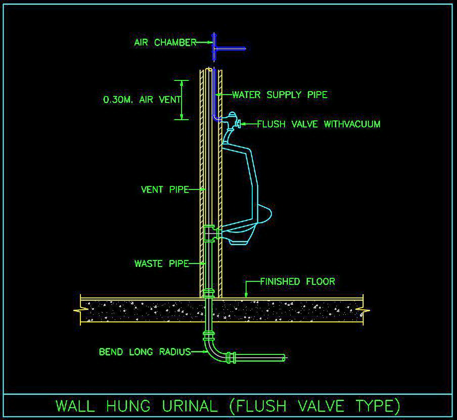 11. Chi tiết lắp đặt tiểu nam treo tường