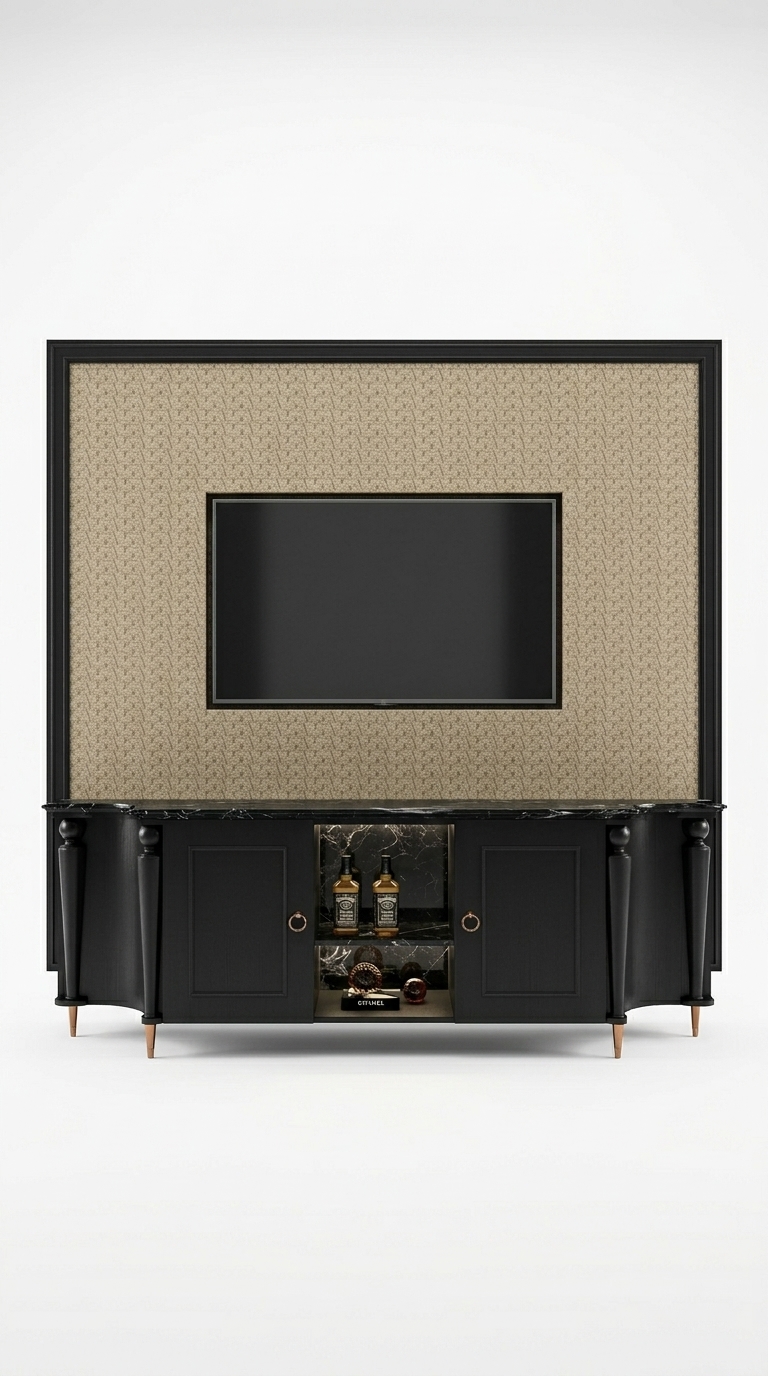 31. File 3d console tivi tân cổ điển - điểm nhấn luxury cho phòng khách