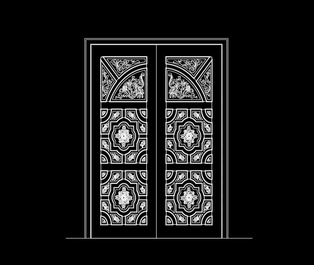 82. Bản vẽ cad cửa hai cánh