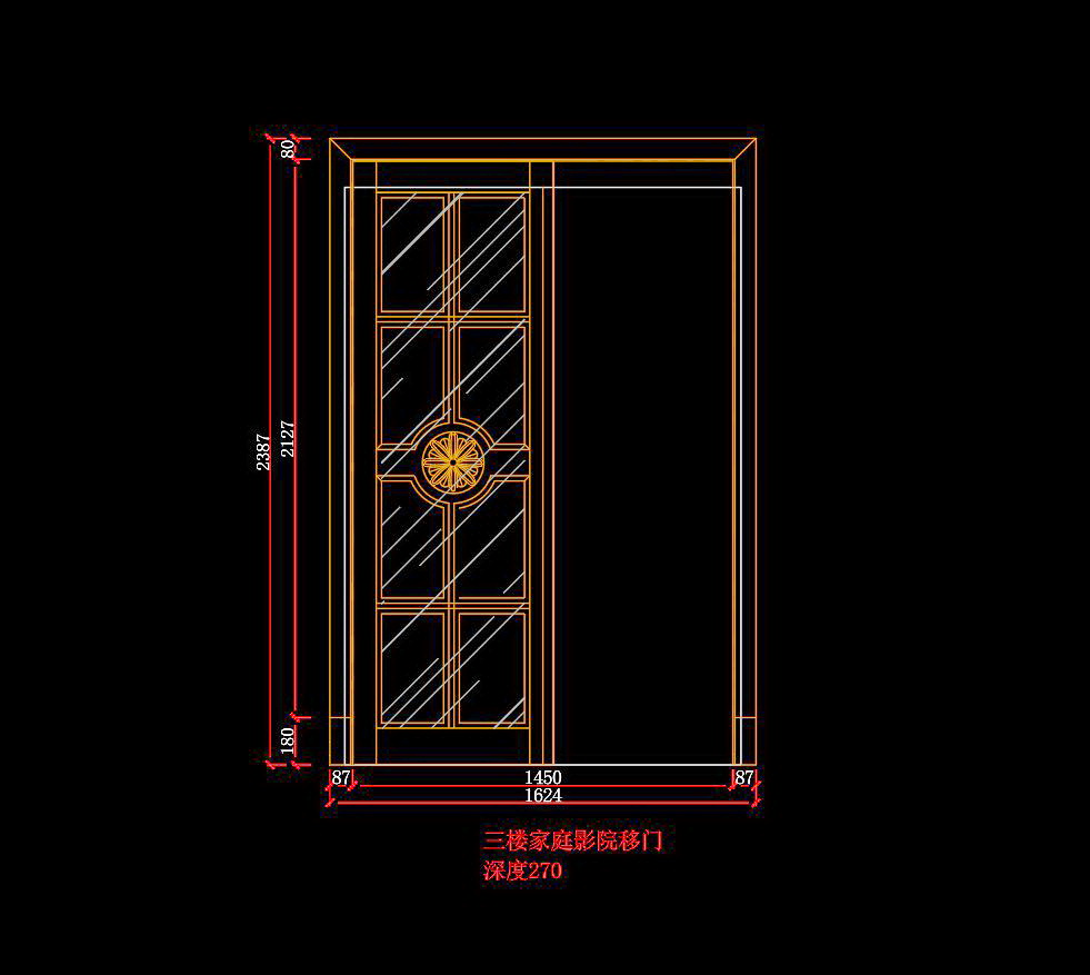 85. Bản vẽ Autocad cửa lùa