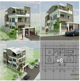 Hồ sơ thiết kế nhà phố 3 tầng diện tích 9x20m 021