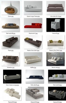 Tổng hợp 36 File 3D model Sofa các loại