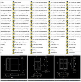 100 File autocad chi tiết Mẫu cửa Euro windows