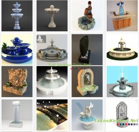 Tổng hợp 42 mẫu 3D Model Đài phun nước đẹp P2