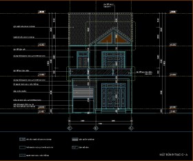 Hồ sơ thiết kế kỹ thuật thi công nhà phố 2 tầng 7x25m 051