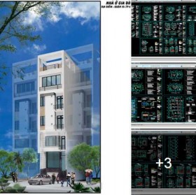 Hồ sơ thiết kế thi công nhà phố 5 tầng diện tích 5x12m 056
