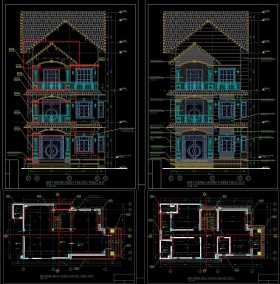 Hồ sơ thiết kế Biệt thự 3 Tầng diện tích 10x18,5m - 0040 Full kiến trúc