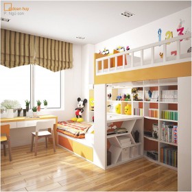 Sence Phòng Ngủ trẻ con 00005 - Thiết kế nội thất phong cách hiện đại