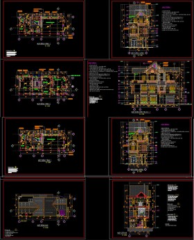 Hồ sơ thiết kế thi công Biệt thự 3 Tầng 7x16,8m - 0049 Full kiến trúc